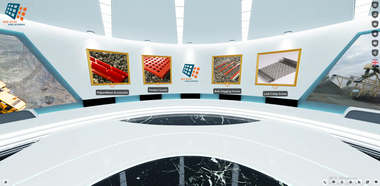Sunac Cloud Exhibition Case-Red Star Wire Mesh